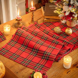 Red Scottish Tartan Plaid Christmas Table Runner