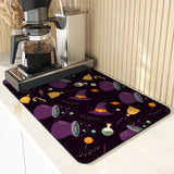 Absorbent Halloween Ghost Coffee & Dish Draining Mat