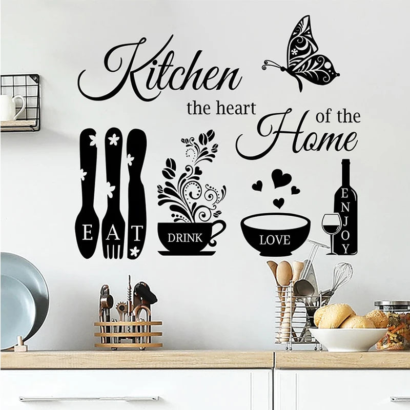 Knife and Fork Self-Adhesive Kitchen Wall Sticker