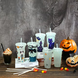 Glow-in-the-Dark Halloween Straw Cup