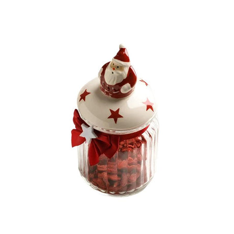 Festive Seal Glass Jar