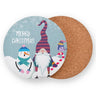 Festive Gnome Cork Coaster Set