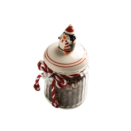 Festive Seal Glass Jar