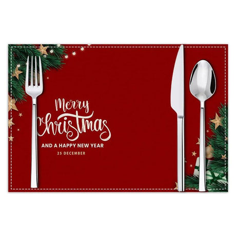 Festive Red Plaid Placemats