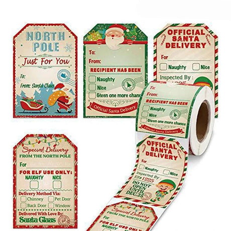 Vintage Santa Gift Labels