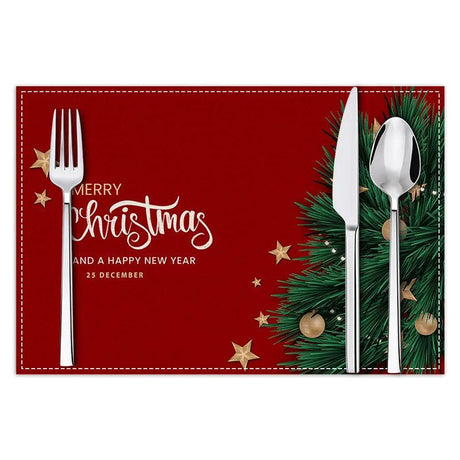 Festive Red Plaid Placemats