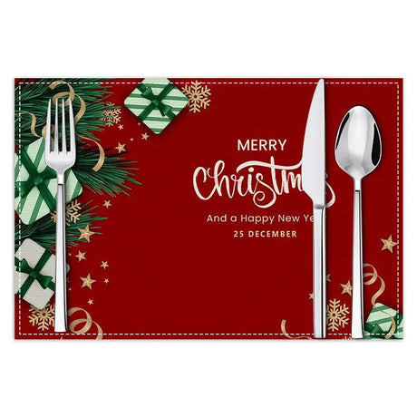 Festive Red Plaid Placemats