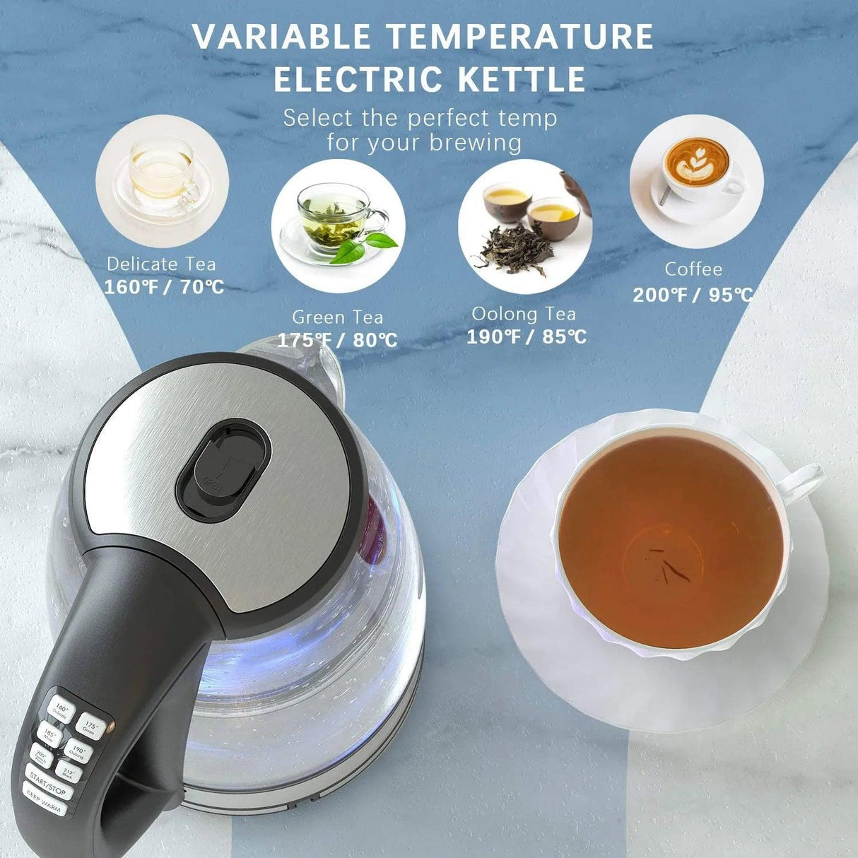 Smart-Temp Electric Kettle - Epic Kitchen Finds